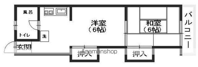 八木興産ビル(2K/2階)の間取り写真