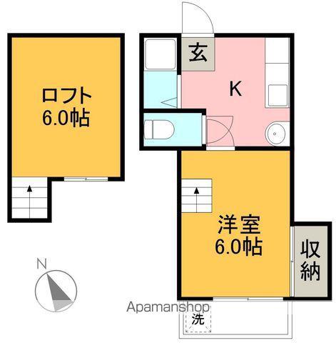 プレステージ仲田(1K/4階)の間取り写真