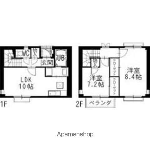 篠ノ井線 平田駅(長野) 徒歩36分 2階建 築24年(2LDK)の間取り写真