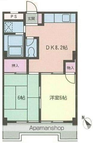 ピアハイツ(2DK/3階)の間取り写真