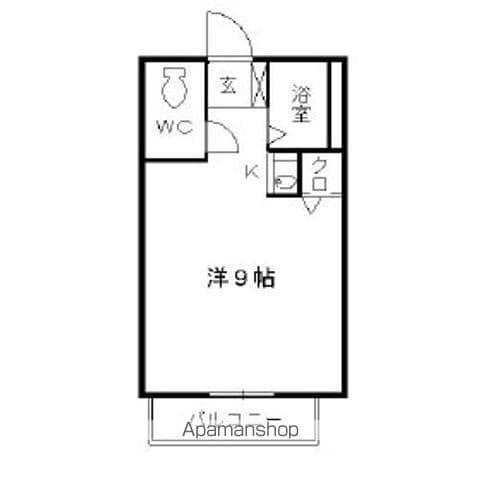 アクセスST(ワンルーム/2階)の間取り写真