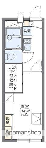 レオパレス恵夢伍番館(1K/2階)の間取り写真