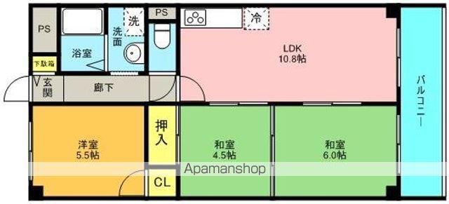 グリーンハイツ2(3LDK/2階)の間取り写真
