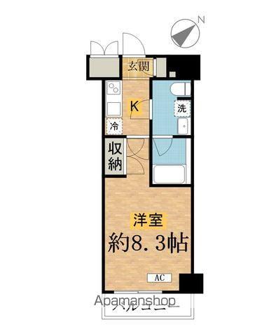SHOKEN RESIDENCE八王子(1K/8階)の間取り写真