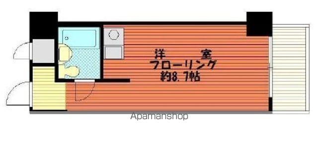 四谷ガーデニア(ワンルーム/6階)の間取り写真