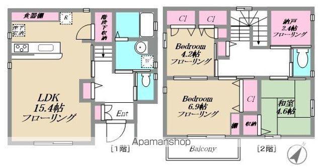 京王電鉄井の頭線 神泉駅 徒歩2分 2階建 築10年(3SLDK)の間取り写真