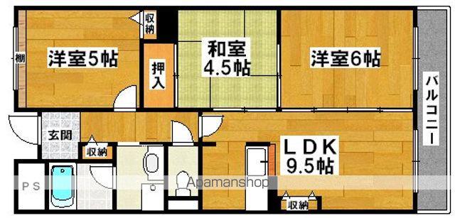 ギャラクシーウィル中百舌鳥(3LDK/7階)の間取り写真