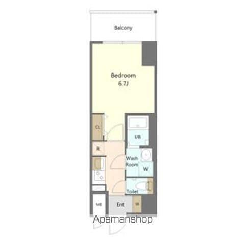 SーRESIDENCE志賀本通DEARLY 73(1K/2階)の間取り写真