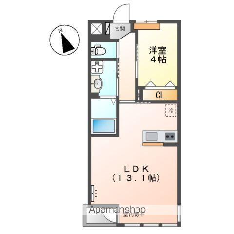 メゾン ボヌール(1LDK/1階)の間取り写真