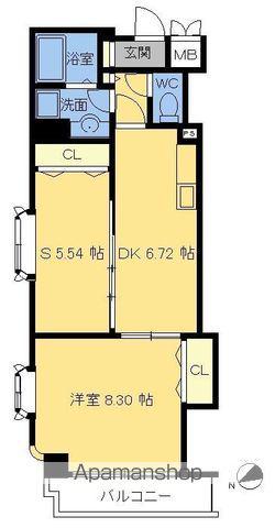 エンブル・ピュア梅屋町(1SDK/3階)の間取り写真