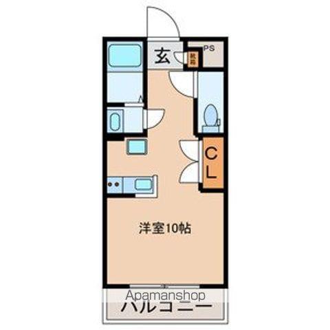 カーサフジタ(1K/2階)の間取り写真