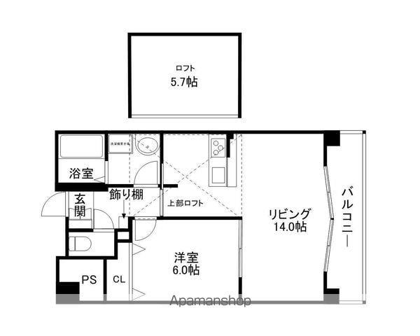 ヴェーネ・グラッツェ(1LDK/2階)の間取り写真