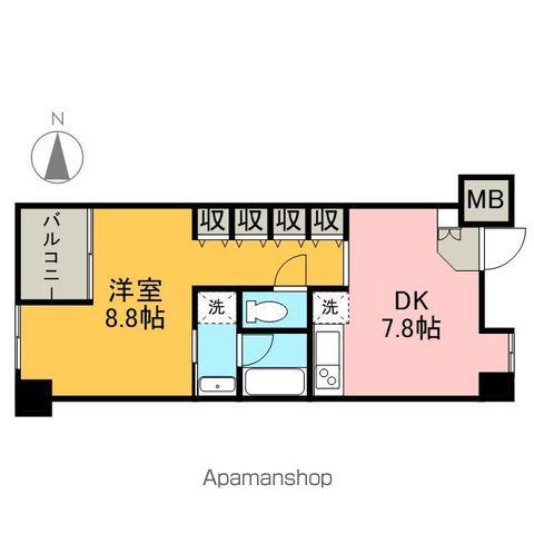 グラン・アベニュー栄(1DK/6階)の間取り写真