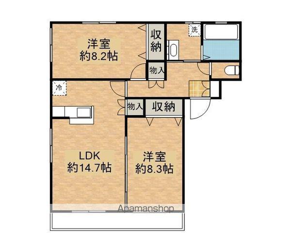 アーバンサウスⅡ(2LDK/1階)の間取り写真