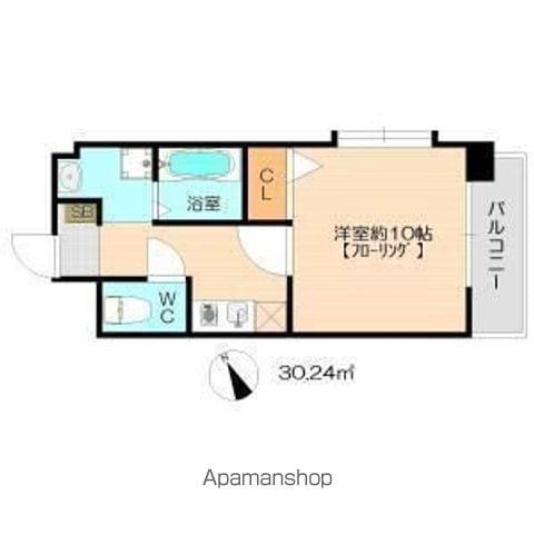 アーバンステージ藤ヶ丘(1K/2階)の間取り写真