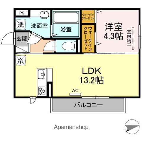 アイ・アイマンションⅡ(1LDK/2階)の間取り写真