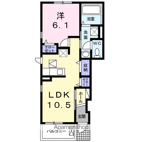 大阪メトロ御堂筋線 なかもず駅(大阪メトロ) 徒歩21分 2階建 築8年(1LDK/1階)の間取り写真