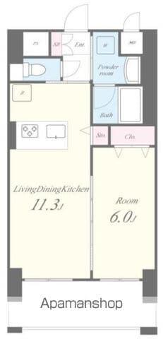 PORTOFINO(1LDK/6階)の間取り写真