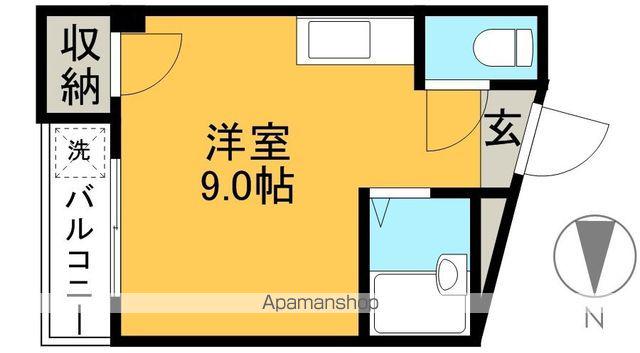 コーポ朝日(ワンルーム/3階)の間取り写真