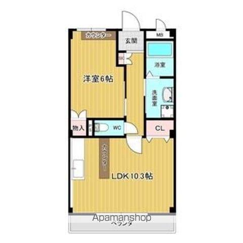 ラ・フォンテカーラ(1LDK/3階)の間取り写真