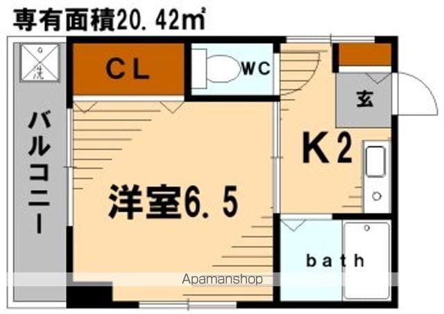 ヴィンテージ鶴見2(1K/1階)の間取り写真