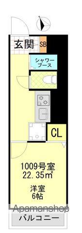 大森永谷マンションB(1K/10階)の間取り写真