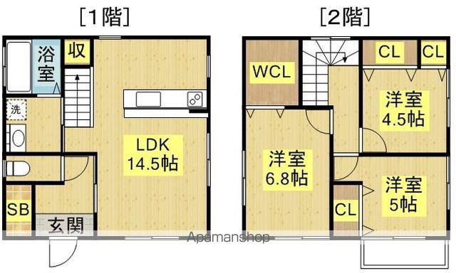 筑肥線 美咲が丘駅 徒歩4分 2階建 築11年(3LDK)の間取り写真