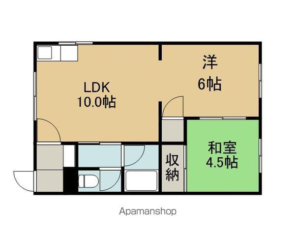 フラワーハイツ寿(2LDK/2階)の間取り写真