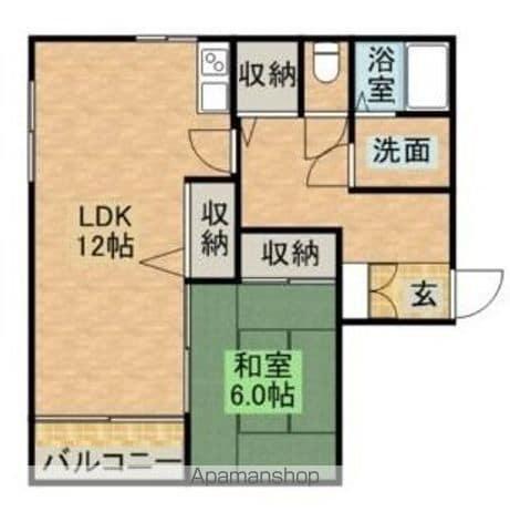 セシリアⅠ(1LDK/3階)の間取り写真
