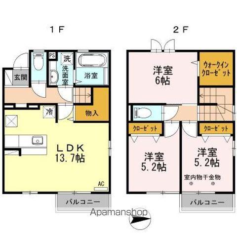 メゾンランタン(3LDK/1階)の間取り写真