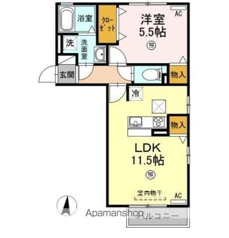 FIRENZE(1LDK/1階)の間取り写真