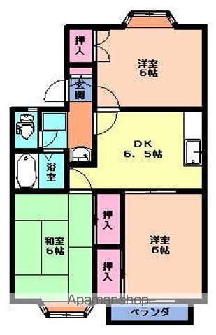 メンバーズタウン桜町D(3DK/2階)の間取り写真