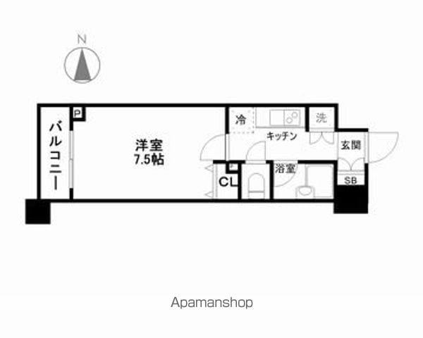 スペーシア秋葉原(1K/10階)の間取り写真