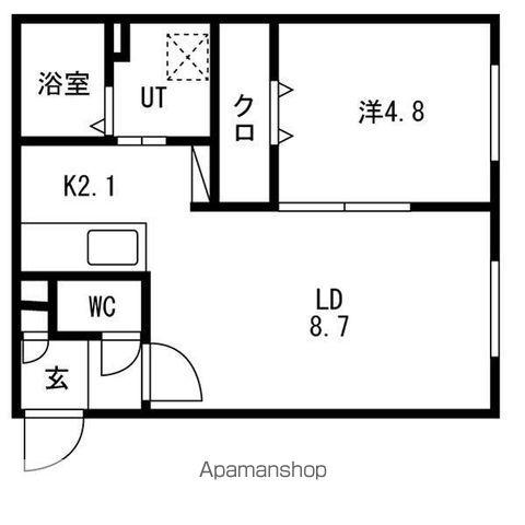 PROGRACE S19(1LDK/2階)の間取り写真