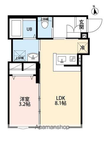 ROBOT HOME 一之江Ⅲ(1LDK/1階)の間取り写真