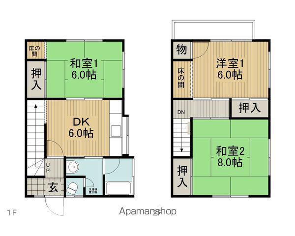 矢崎コーポ(3DK/1階)の間取り写真