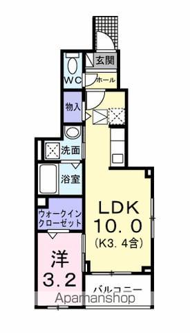 ハイライト(1LDK/1階)の間取り写真