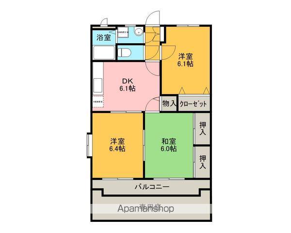 メゾン ローリエ(3DK/1階)の間取り写真