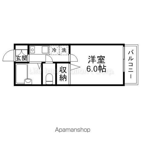 マークスクエア(1K/1階)の間取り写真