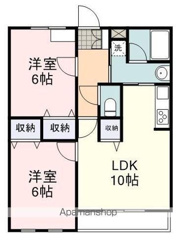 ベッラヴィスタ(2LDK/3階)の間取り写真
