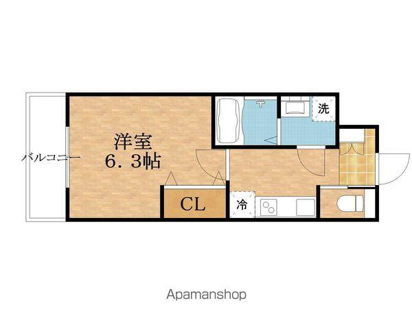 WINS COURT城北パーク(1K/7階)の間取り写真