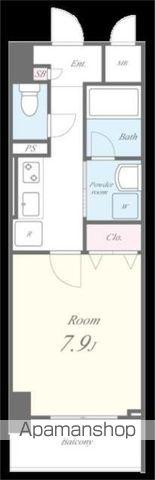 AURUM(1K/1階)の間取り写真