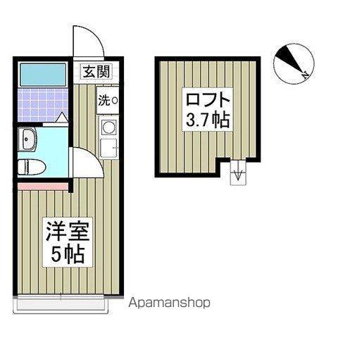 パレス杉田V(ワンルーム/1階)の間取り写真