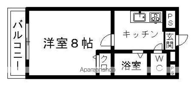 サニーフラッツHR(1K/2階)の間取り写真