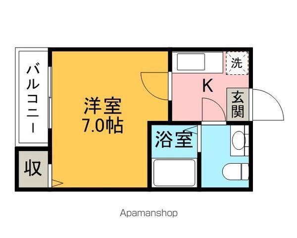 エミネント下山門(1K/2階)の間取り写真