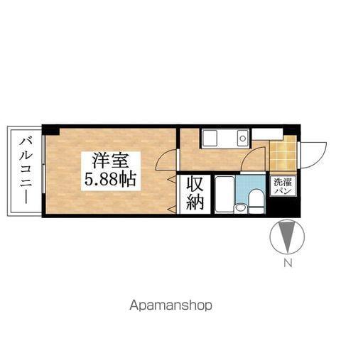 レジデンスヒカリ(1K/2階)の間取り写真