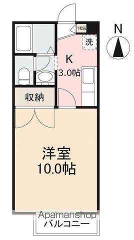 ボヌール30 A・B・C棟(1K/2階)の間取り写真