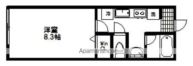 アスコット荒巻中央(1K/1階)の間取り写真