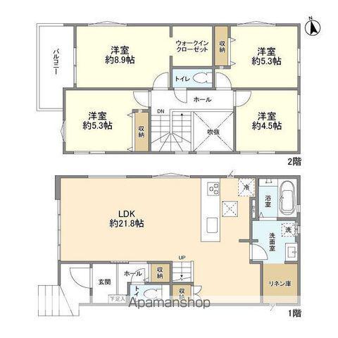 千葉都市モノレール 千城台駅 徒歩13分 2階建 築1年(4LDK)の間取り写真
