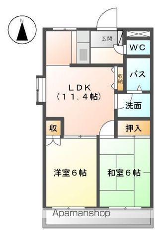 ブランシェけやき(2LDK/2階)の間取り写真